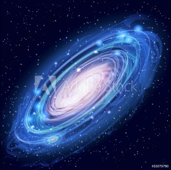 Picture of Beautiful Glowing Vector Andromeda Galaxy